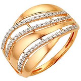Женское золотое кольцо с куб. циркониями, 1541602