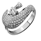 Женское золотое кольцо с бриллиантами, 1547234