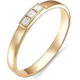 Золотое обручальное кольцо с бриллиантами, 1555682