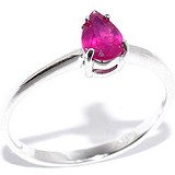 Silver Wings Женское серебряное кольцо с рубином, 1618402