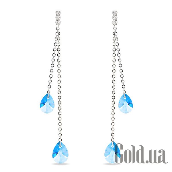 

Серьги с подвесками Kobi, Стальной, Серьги с кристаллами Swarovski