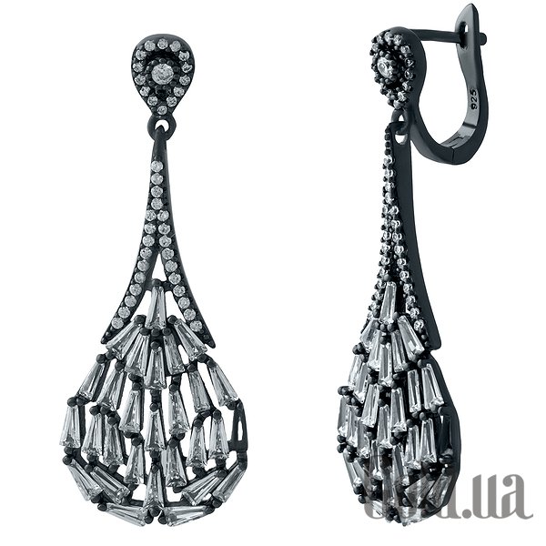 

Серьги с подвесками Fresh Jewelry, Серебряные серьги с куб. циркониями