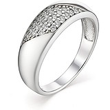 Серебряное обручальное кольцо с куб. циркониями, 1646818