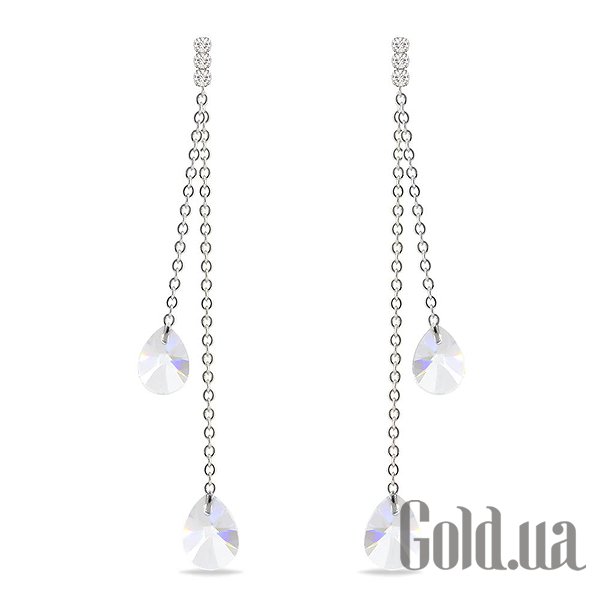 

Серьги с подвесками Kobi, Стальной, Серьги с кристаллами Swarovski