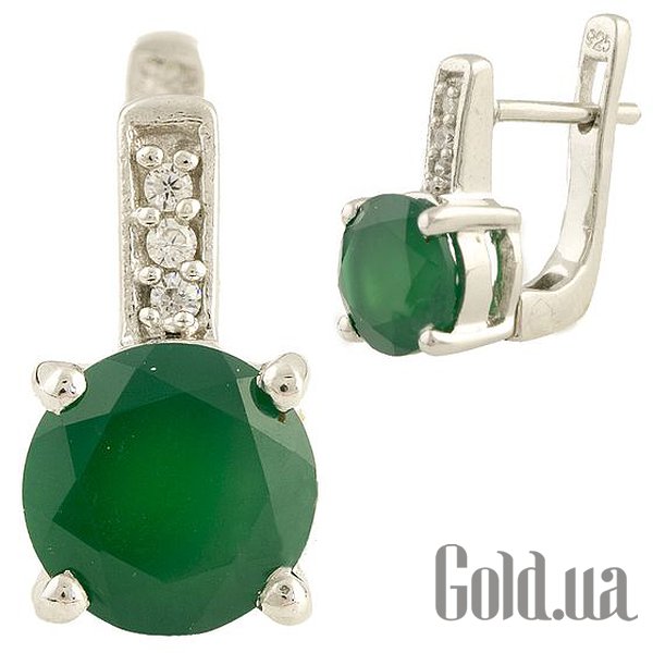 

Серьги Fresh Jewelry, Серебряные серьги с агатами и куб. циркониями