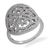 Женское серебряное кольцо с куб. циркониями, 1665250