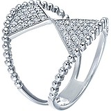 Женское серебряное кольцо с куб. циркониями, 1669090