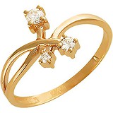 Женское золотое кольцо с бриллиантами, 1712098