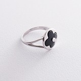 Женское серебряное кольцо с ониксом (onx112270), фотографии
