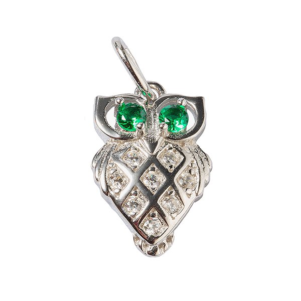 Срібний кулон з куб. цирконіями