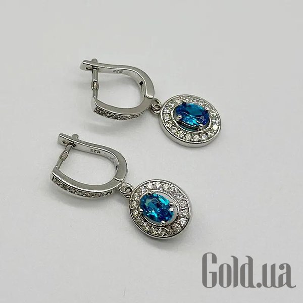 

Серьги с подвесками Silvex925, Серебряные серьги с куб. циркониями
