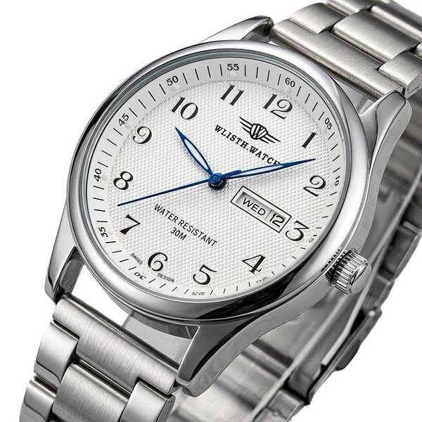 Hemsut Чоловічий годинник Standart Silver Metal 3961 bt3961 – зображення 2