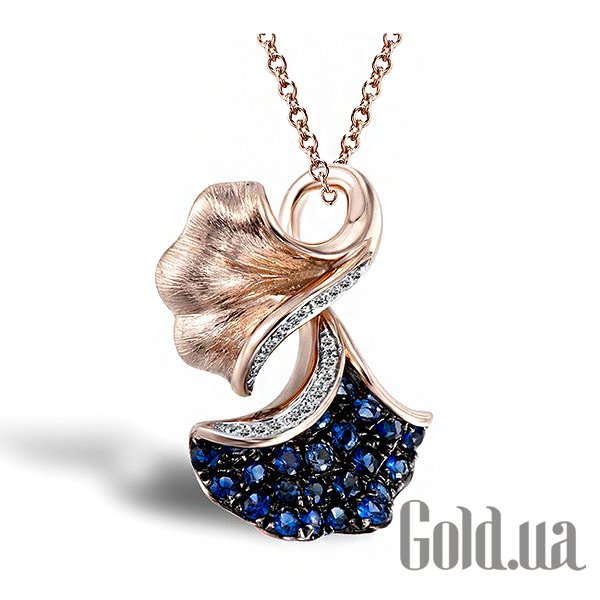 

Женский кулон Lurie Jewelry, Золотой кулон с бриллиантами и сапфирами