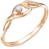 Женское золотое кольцо с бриллиантом, 1555683