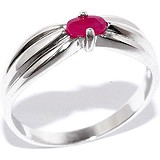 Silver Wings Женское серебряное кольцо с рубином, 1618403