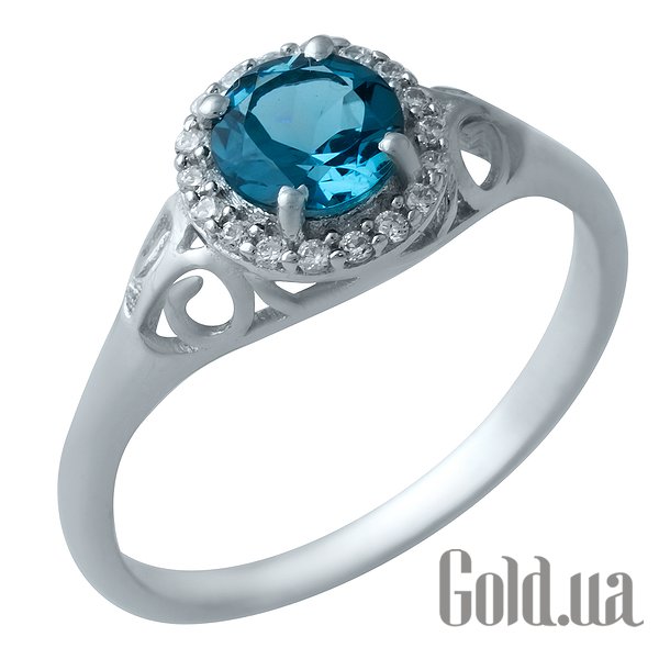 

Женские кольца Fresh Jewelry, Женское серебряное кольцо с топазом и куб. циркониями, 17.5