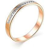 Золотое обручальное кольцо с бриллиантами, 1677283