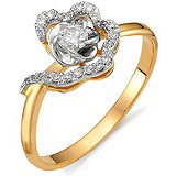 Женское золотое кольцо с бриллиантами, 1703907
