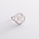 Женское серебряное кольцо с перламутром (onx112271), фото