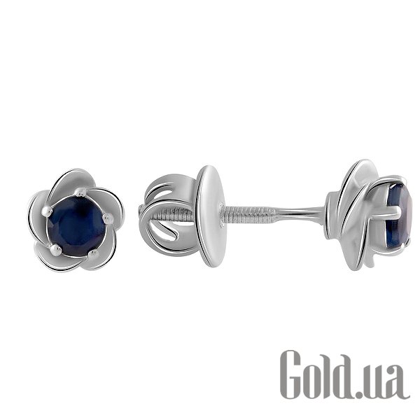 

Серьги-гвоздики Fresh Jewelry, Серебряные серьги с сапфирами
