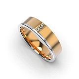 Золотое обручальное кольцо с бриллиантами, 1768163
