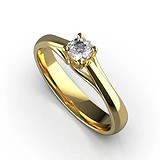 Золотое кольцо с бриллиантом, 1768931