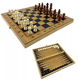 Duke Игровой набор 3 в 1 нарды, шахматы, шашки DN36039, 1792483