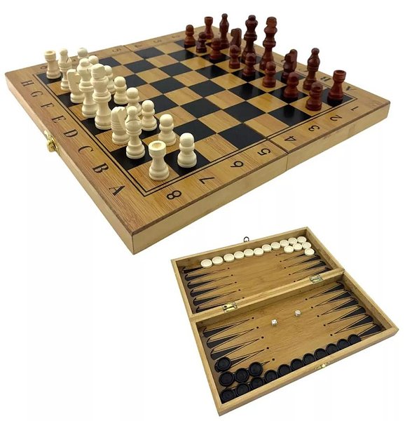 Duke Игровой набор 3 в 1 нарды, шахматы, шашки DN36039