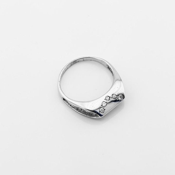 Женское серебряное кольцо с куб. циркониями DIA3102778 – изображение 2