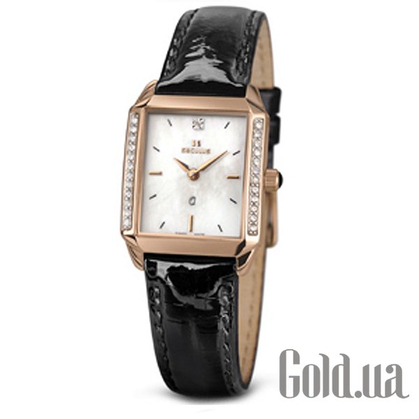 

Швейцарские часы Seculus, 1676.2.762 mop, pvd-r swarowski stones, black leather