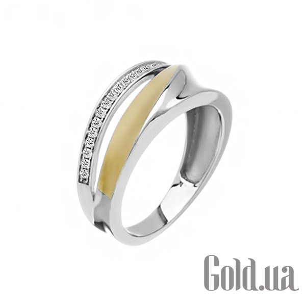 

Женские кольца Lurie Jewelry, Женское серебряное кольцо с куб. циркониями в позолоте, 16.5