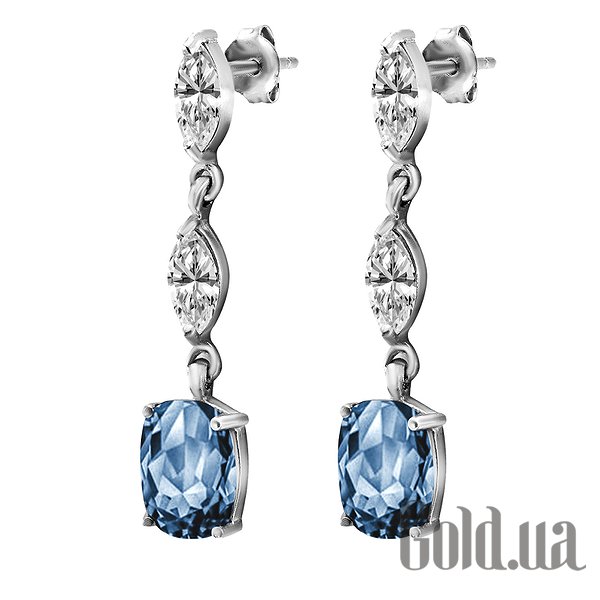 

Серьги с подвесками Lurie Jewelry, Серебряные серьги с кристаллами Swarovski