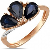 Женское золотое кольцо с бриллиантами и сапфирами, 1554916