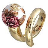 Женское серебряное кольцо в позолоте, 1617380