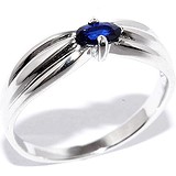 Silver Wings Женское серебряное кольцо с сапфиром, 1618404