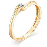 Золотое кольцо с бриллиантом, 1633508