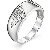 Серебряное обручальное кольцо с куб. циркониями, 1646820