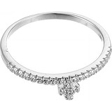 Женское серебряное кольцо с куб. циркониями, 1668836
