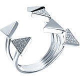 Женское серебряное кольцо с куб. циркониями, 1669348