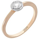 Золотое кольцо с бриллиантом, 1674212