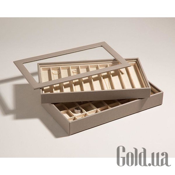 Шкатулка Wolf Шкатулка для прикрас Vault 2 Deep Tray Gray 435065