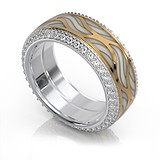 Золотое обручальное кольцо с бриллиантами, 1751780