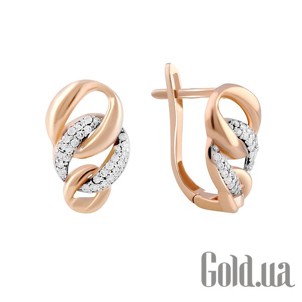 

Серьги Fresh Jewelry, Золотые серьги с куб. циркониями