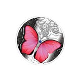 Монетный двор Польши Серебряная монета "Красная бабочка"