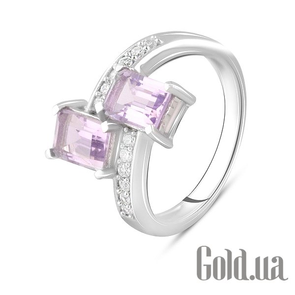 

Женские кольца Fresh Jewelry, Женское серебряное кольцо с куб. циркониями и аметистами, 18