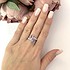 Женское серебряное кольцо с куб. циркониями и аметистами - фото 2