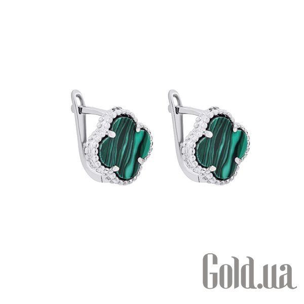 

Серьги Silvex925, Серебряные серьги с малахитами