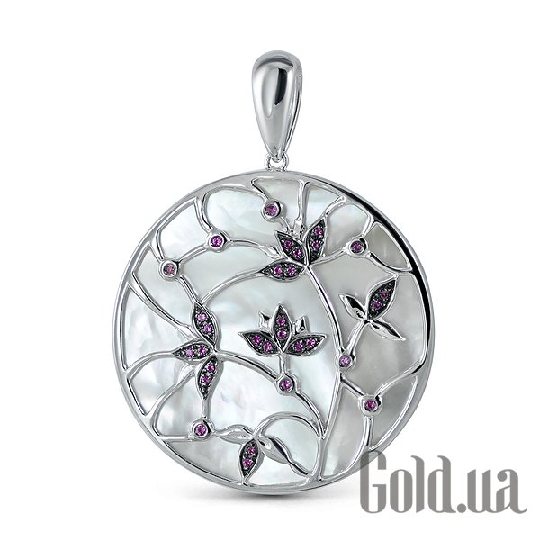 

Женский кулон Lurie Jewelry, Золотой кулон с сапфирами и перламутром