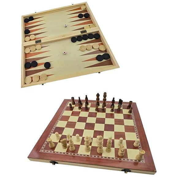 Duke Игровой набор 3 в 1 нарды, шахматы, шашки DN36197