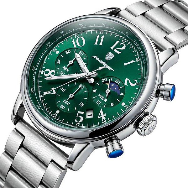 Poedagar Чоловічий годинник City Silver Metal 3964 bt3964